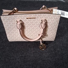 Michael Kors Sheila Satchel Crossbody & Jet Set Wallet Powder Blush NWT 7