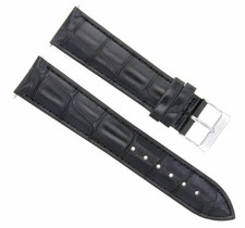 18MM GENUINE LEATHER WATCH BAND STRAP FOR BAUME MERCIER MALIBU MV045042 BLACK