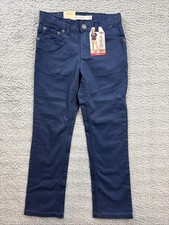 Boys Size 7 Navy Blue Levi's 511 Slim Sueded Pants