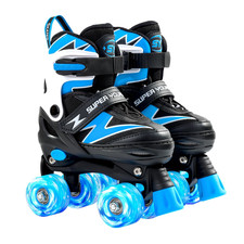 SUPER YOUNGSTER Adjustable Roller Skates Boys Medium-Big Kids  13j-3 US  , Blue