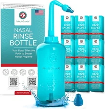 Medi Grade Sinus Rinse Bottle, 500ml with 30 Packets - Complete... 