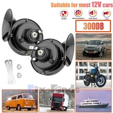 2x 12V 300DB Super Loud Train Horn Waterproof Motorcycle Car Truck SUV Boat Red