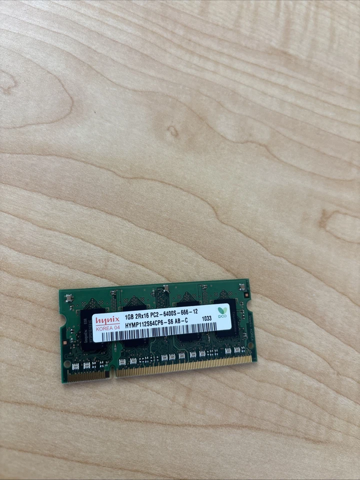 HYNIX 1GB 2Rx16 PC2-6400S-666-12 HYMP112S64CP6-S6 AB-C Laptop Ram Memory - Image 3 of 3