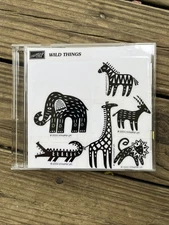 Wild Things Animals  Stamps Set of 6* Retired 2000 Stampin' Up