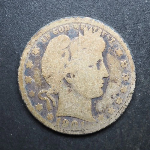 1901  *O * BARBER SILVER QUARTER  ***NICE*** FREE SHIPPING   C2054