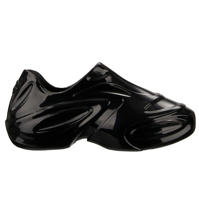DOLCE & GABBANA DG Logo Low-Top Leder Sneaker Schuhe ALTA GOMMA Lack Schwarz