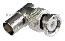 10 PACK Adapter BNC Plug Male Right Angle to BNC Jack Female