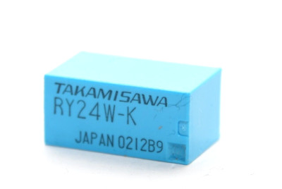 Miniatur-Relais v. Takamisawa Typ RY24W-K, 2x UM, 24 V- / 1 A, Signal Relay, NOS