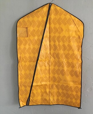 Vintage AL BASKIN Garment Bag Vinyl Closet Suit Storage Chicago Joliet Defunct