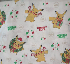 pokemon pikachu christmas fun fabric 13 x 10 inch 1pc new