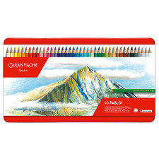 Boîte De 40 Crayons De Couleur Permanents Caran D'Ache Pablo