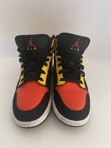 Nike Air Jordan Medio Negro Amarillo Naranja 6Y | eBay