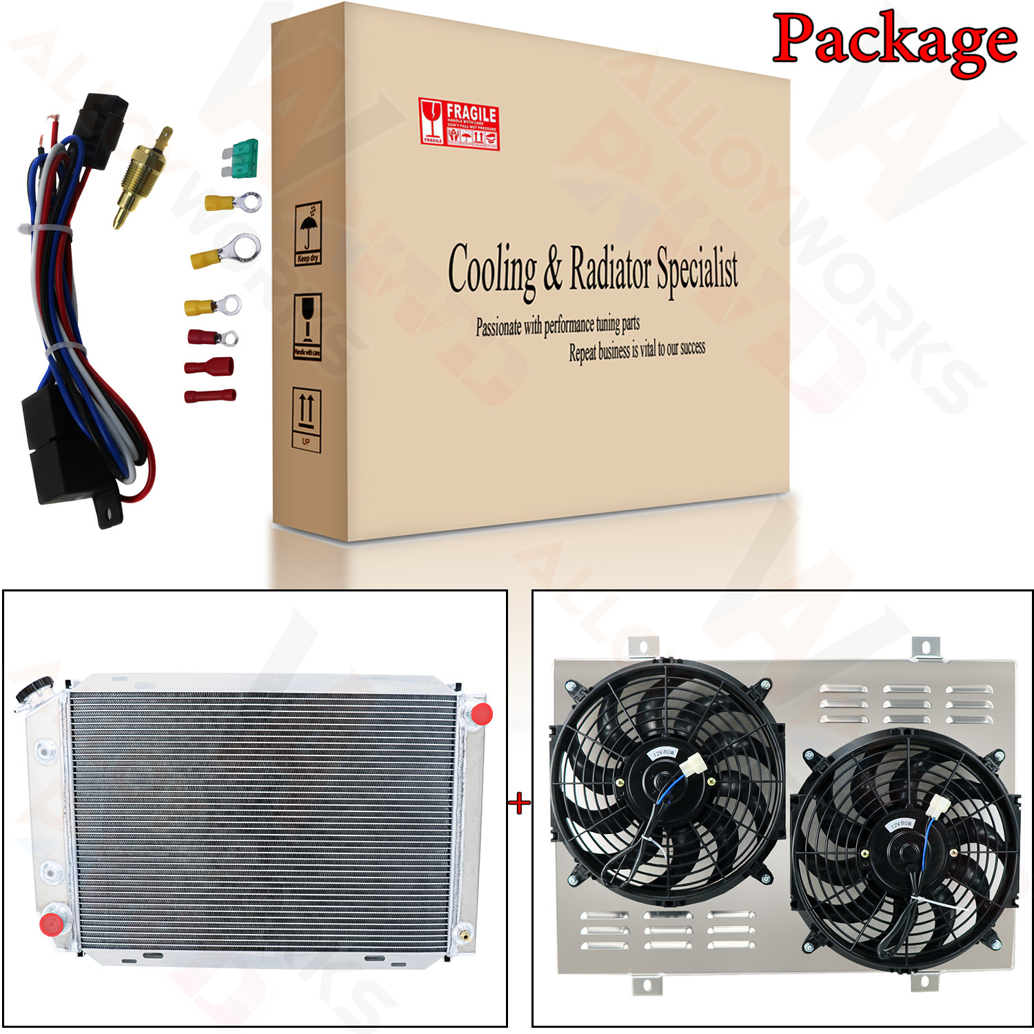 138 4 Row Radiator+Shroud Fans For 79-1993 Ford Mustang LTD/ Mercury Cougar 5.8L thumbnail 6