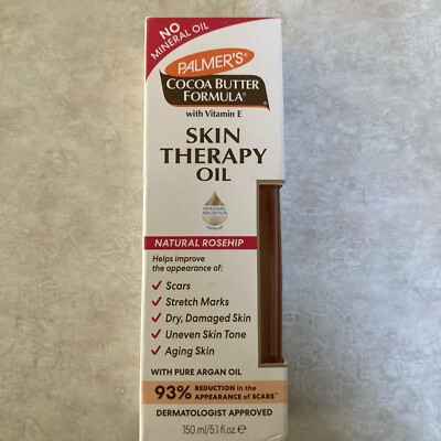 Palmers Cocoa Butter Formula Skin Therapy Oil Natural Rosehip & Vit E NEW 5.1 Oz
