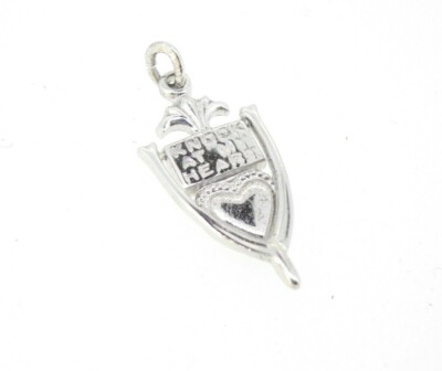 Charm KNOCK AT MY HEART Gold gefüllt oder Sterling Silber JMS Türklopfer