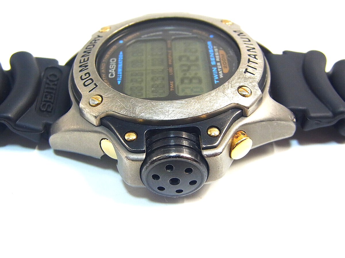 Casio DEP-700 Log Memory Thermo Temp Titanium Qz Diver Watch All