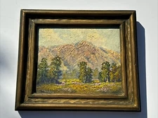 ANTIQUE PAINTING EARLY CALIFORNIA IMPRESSIONIST LANDSCAPE SMALL MYSTERY OIL