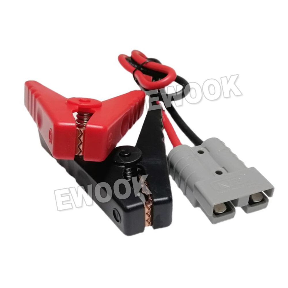 Genuine Anderson Plug to 12V Alligator Clip Clamps Battery Connectors