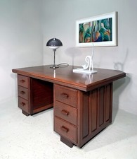 Impressive Partridge Wood Partners Desk Mid Century Deco Style - like Rosewood