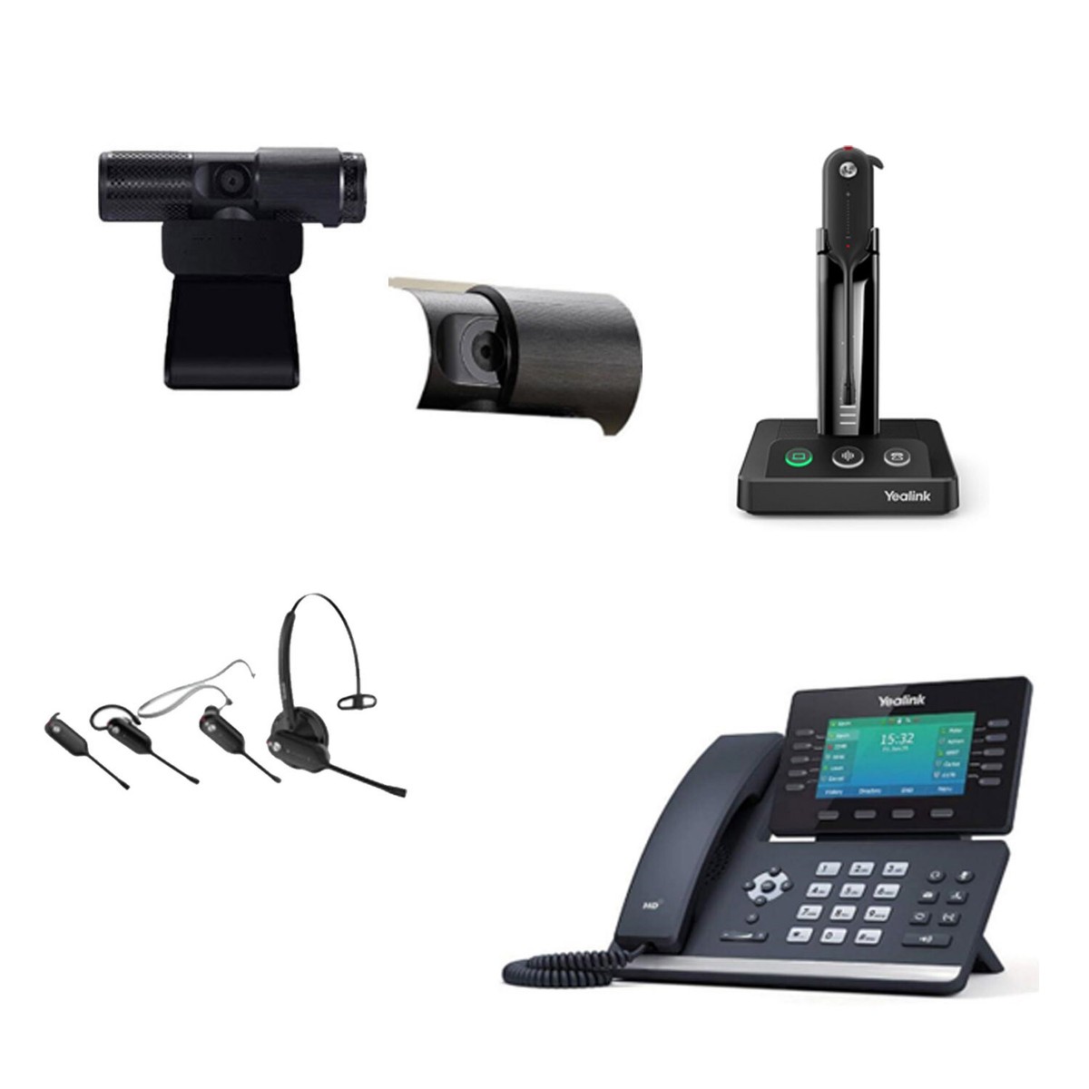 Yealink SIP-T54W IP Display Phone Bundle, WH63 Mono