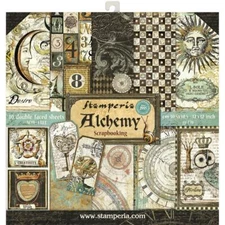 Stamperia 12" X 12" 10 Double-Faced Sheets Paper Pad Alchemy New