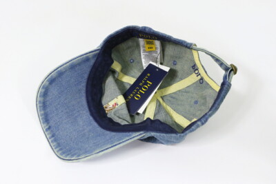 Polo Ralph Lauren Adjustable Denim Baseball Hat Cap with Pony