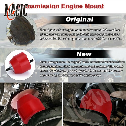 Polyurethane Engine Mount &Transmission Mount Front L&R For BMW E36 E46 Z4 92-08 - Picture 9 of 9