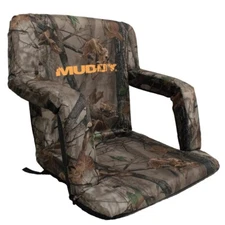 Muddy Outdoors Deluxe Stadium Hunting Bucket Chair, 18x14 inch, Camo #MUD-GS1206
