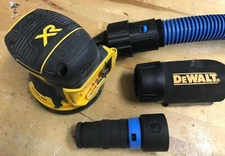 Adapter For Dewalt 20V Cordless Random Orbit Sander To Cen-Tech 1.25 Inch Hose