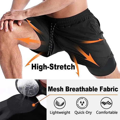 Men's Sports Training Running Bodybuilding Workout Fitness Shorts Gym Pants Run - Picture 6 of 23