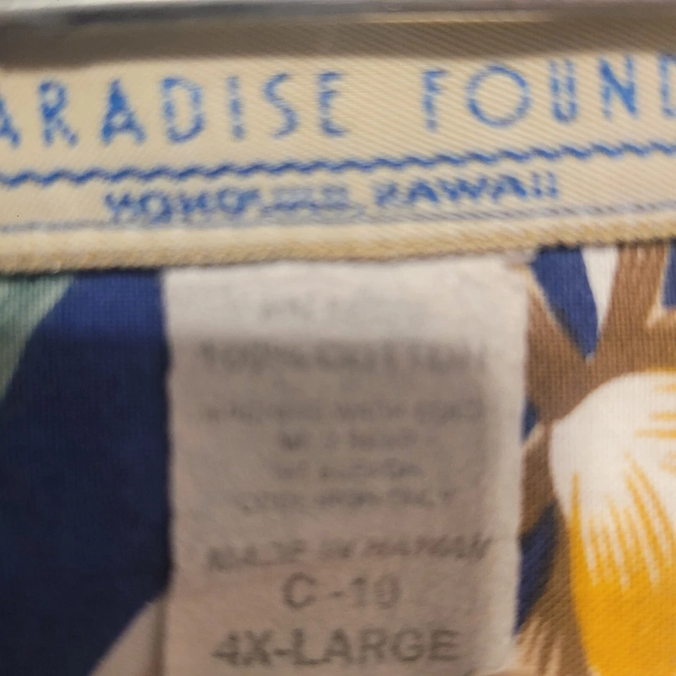 CAMISA DE COLECCIÓN PARADISE FOUND HONOLULU HAWAII MANGA CORTA ESCENA ISLA 4XL Foto 4 de 4