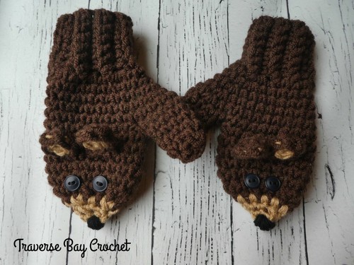 Crochet Child bear hat & mitten set PATTERN ONLY - Picture 5 of 5