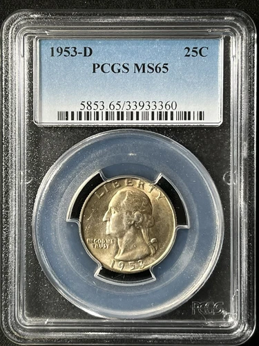 1953-D  25C Washington Quarter Dollar PCGS MS65  33933360