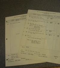 1950's Carlisle Pa Frog Switch & Mfg Co Carolina Northwest Railway CO Order Lot