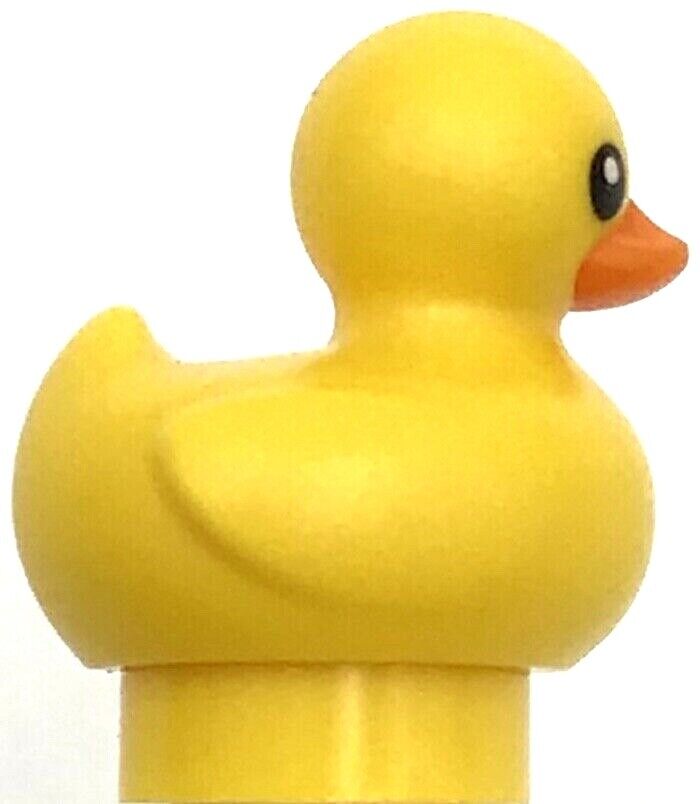 Lego New Yellow Duckling Baby Duck Black Eyes and Orange Beak Rubber Duckie Part