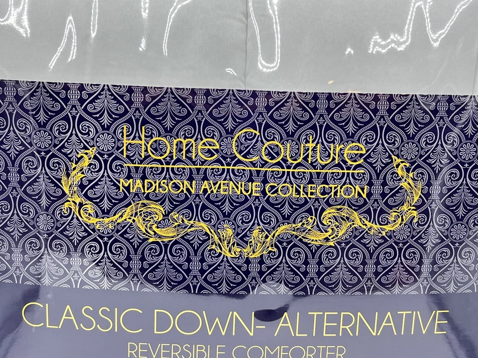 Edredom Queen Home Couture Madison Avenue Collection clássico reversível - Imagem 4 de 4