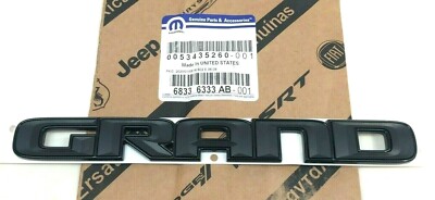 2017-2020 Jeep Grand Cherokee front door black Nameplate Emblem