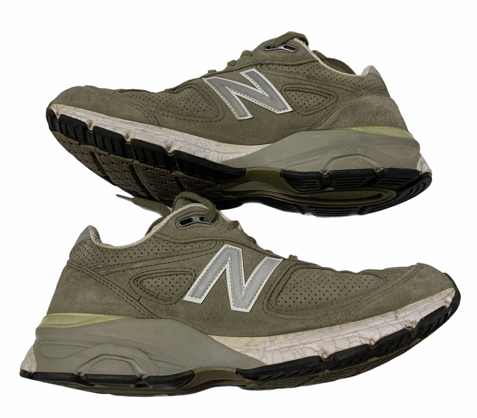 Rare New Balance 990v4 Made In USA Men’s US 9.5 UK 9 Covert Green Suede M990CG4 image 8