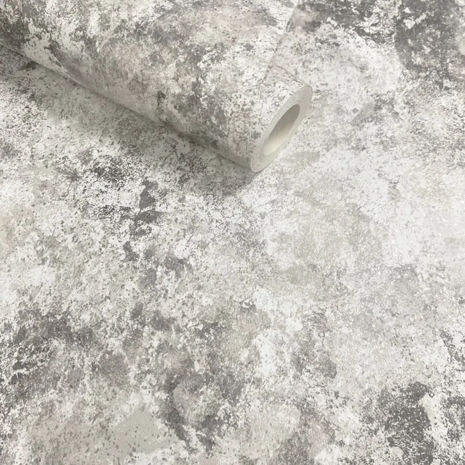 Grey Stone Effect Wallpaper Rustic Textured Gold Metallic Shimmer Feature Lounge