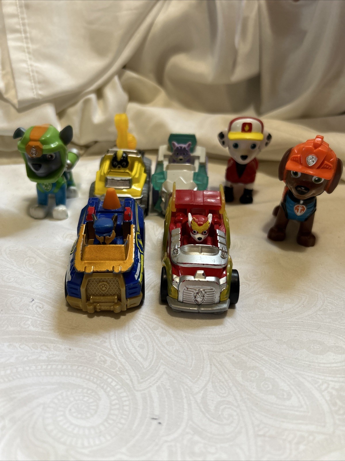 Paw Patrol Figures (3) And (4) Trucks