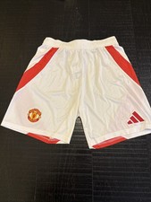 Manchester United 24/25 Adidas Home Soccer Shorts   Men  s M   NWT   MUFC