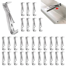 50 Pack Gutter Hangers 5 Inch Rain Gutter Bracket, Gutter Bracket Fastener wi...