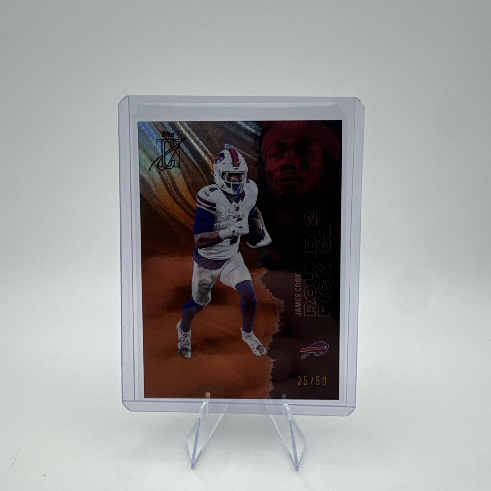 2025 Topps Signature Class James Cook #8 Bills Orange Lava  /50