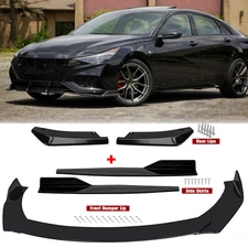For Hyundai Elantra Front Bumper Lip Chin Spoiler Body Kit Splitter Side Skirt