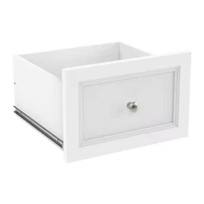 Selectives 10 In. H X 15 In. W White Wood Drawer with Silver Handle