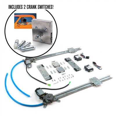 #ad 1953 70 VW Flat Glass Power Window Conversion w 1 Touch OE Crank Handle Switch $549.95