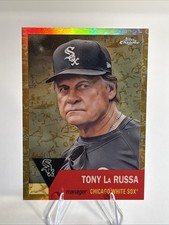 2022 Topps Chrome Platinum GOLD TOILE REFRACTOR Tony La Russa #109 /50