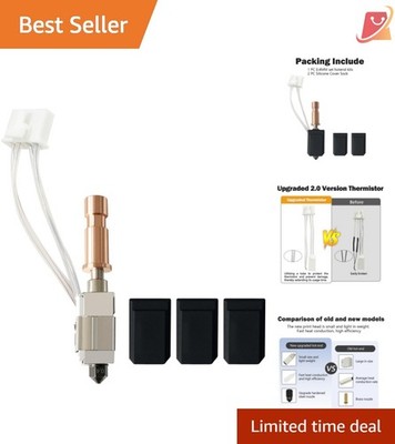 Ceramic Hotend Kit for 3D Printer Heat Block Nozzle Heat Block Upgrade Support