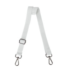 2.5cm Adjustable Silver White Wide Shoulder Strap with Black Pull Core Buckle