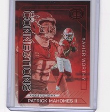 Panini 2025 Icon Connections Mahomes Worthy #IC-2 Chiefs NFL Football Red Foil